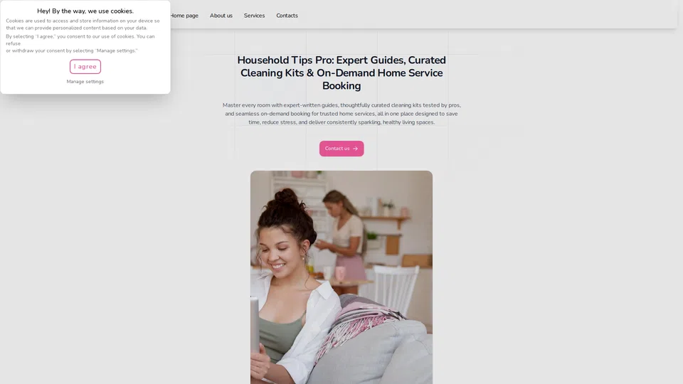 Homepage snapshot at launch