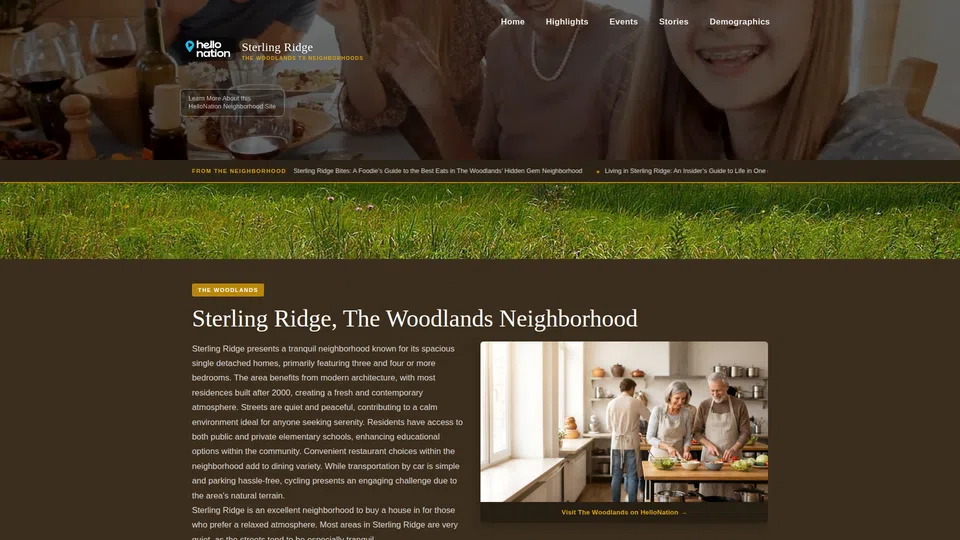 Homepage snapshot at launch