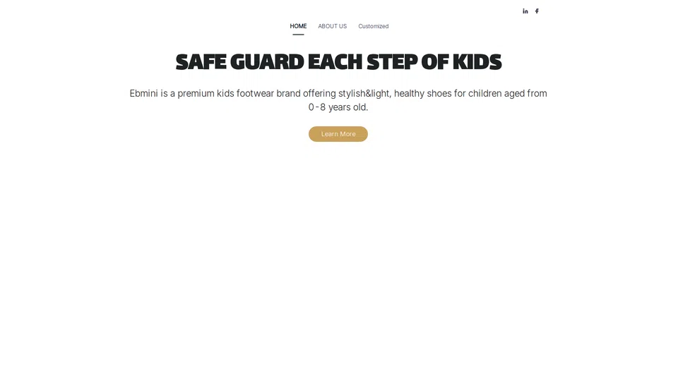 Homepage snapshot at launch