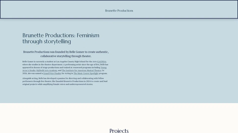 Homepage snapshot at launch