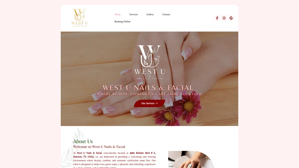 Homepage snapshot at launch