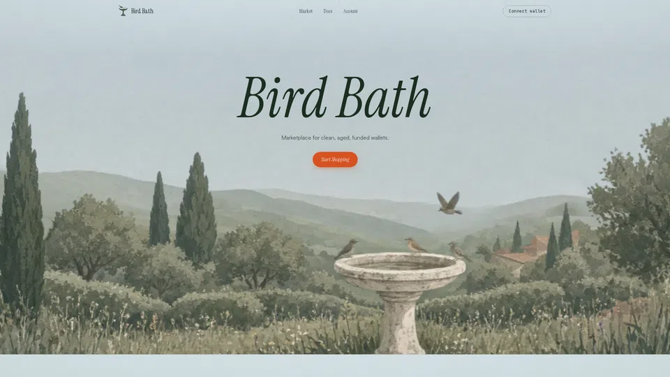 Homepage snapshot at launch
