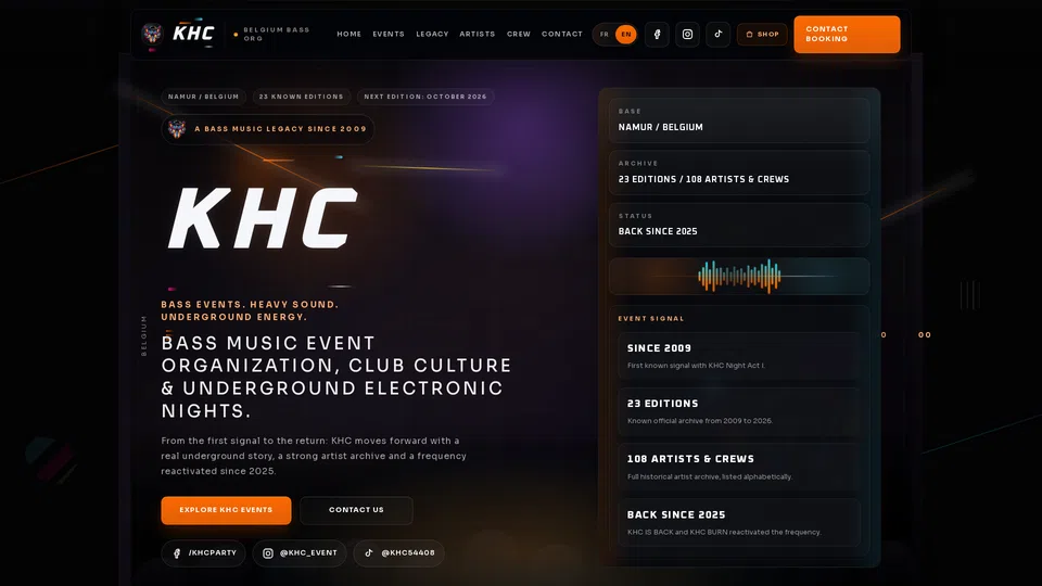 Homepage snapshot at launch