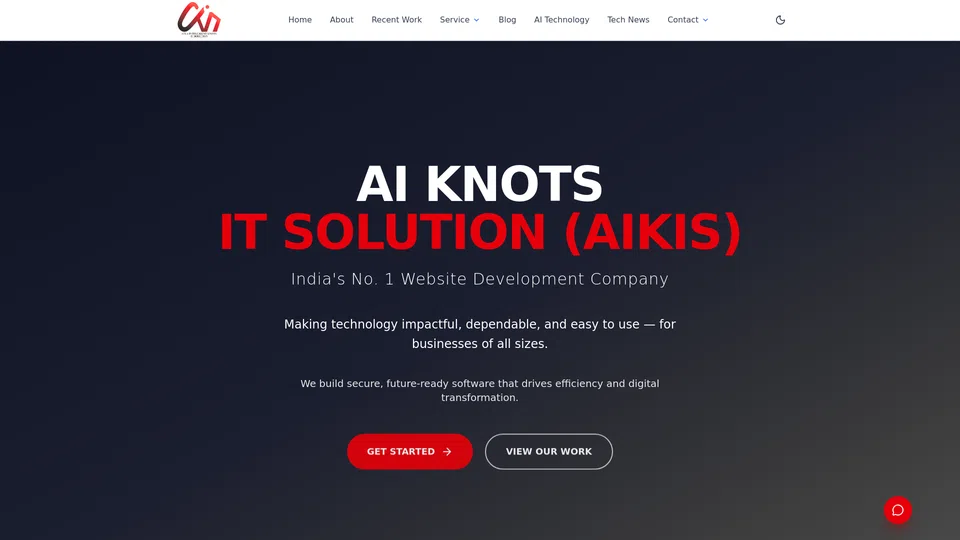 Homepage snapshot at launch