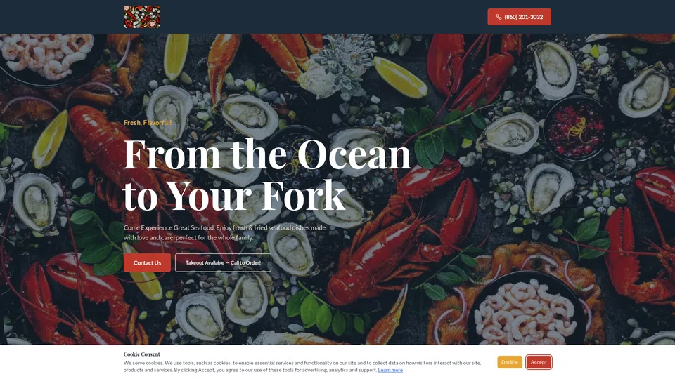 Homepage snapshot at launch