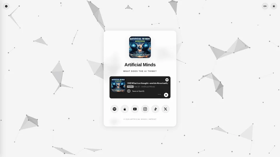 Homepage snapshot at launch