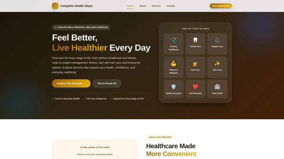 Homepage snapshot at launch