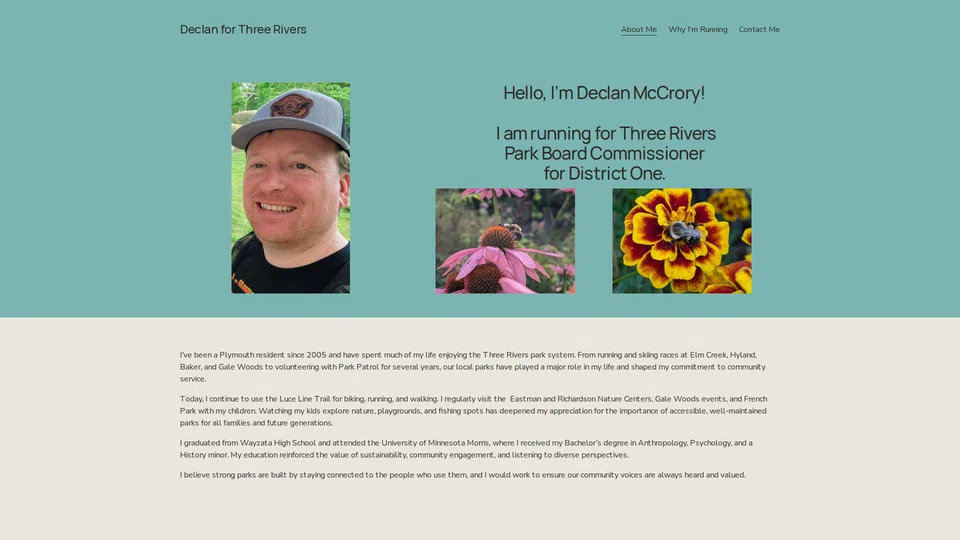 Homepage snapshot at launch