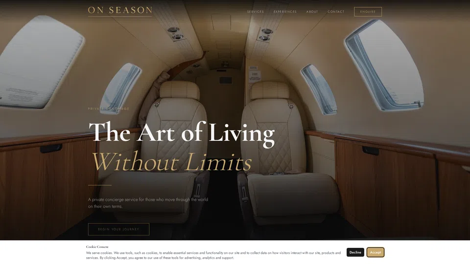 Homepage snapshot at launch