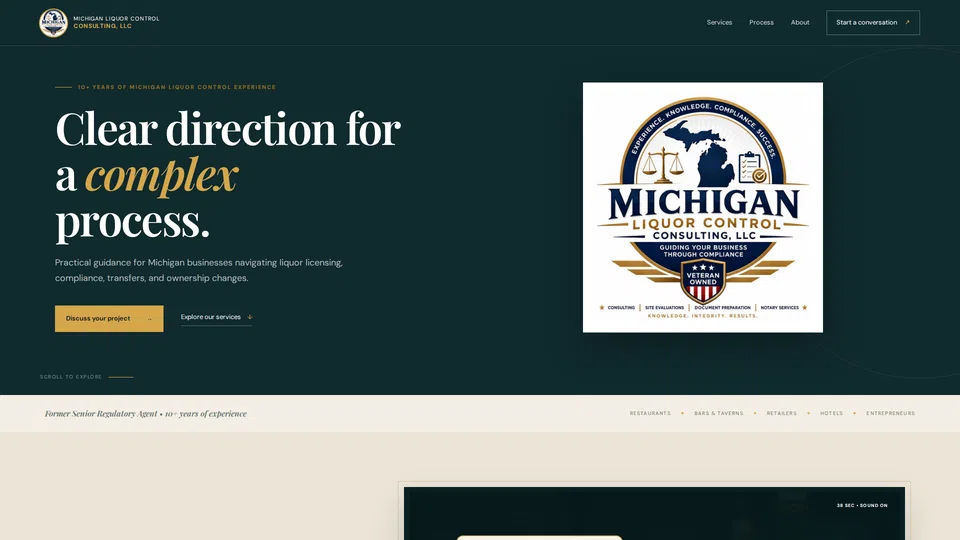 Homepage snapshot at launch