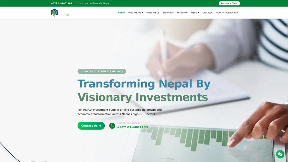Homepage snapshot at launch