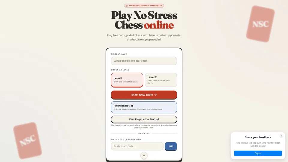 Homepage snapshot at launch