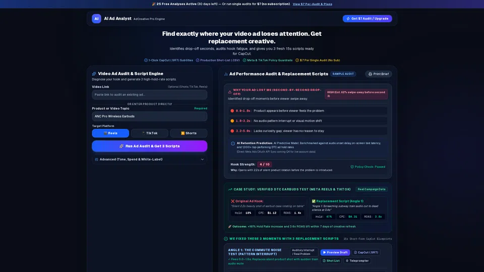 Homepage snapshot at launch
