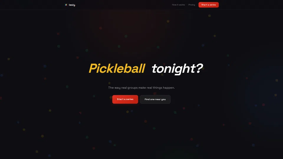 Homepage snapshot at launch
