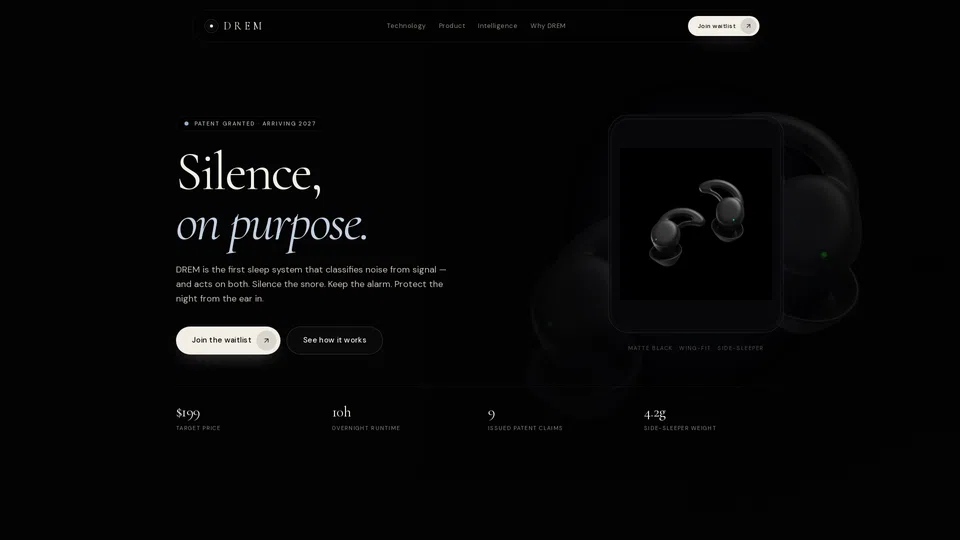 Homepage snapshot at launch