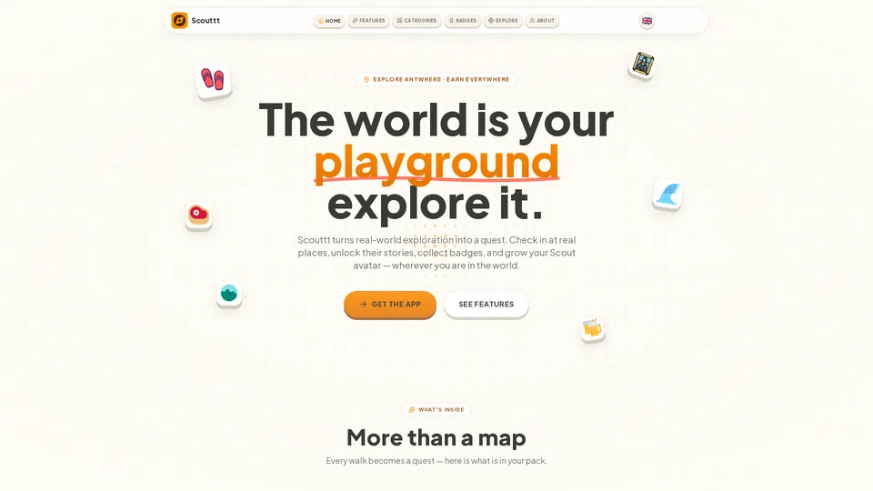Homepage snapshot at launch
