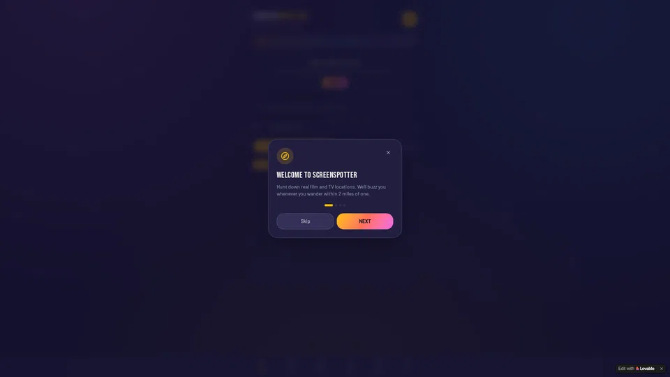 Homepage snapshot at launch