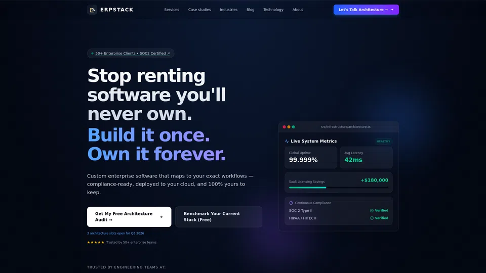 Homepage snapshot at launch