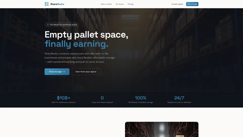 Homepage snapshot at launch