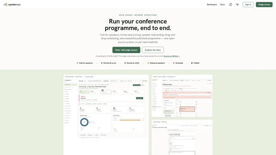 Homepage snapshot at launch