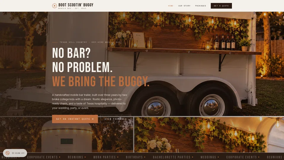 Homepage snapshot at launch