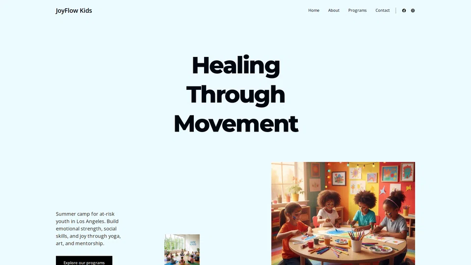 Homepage snapshot at launch