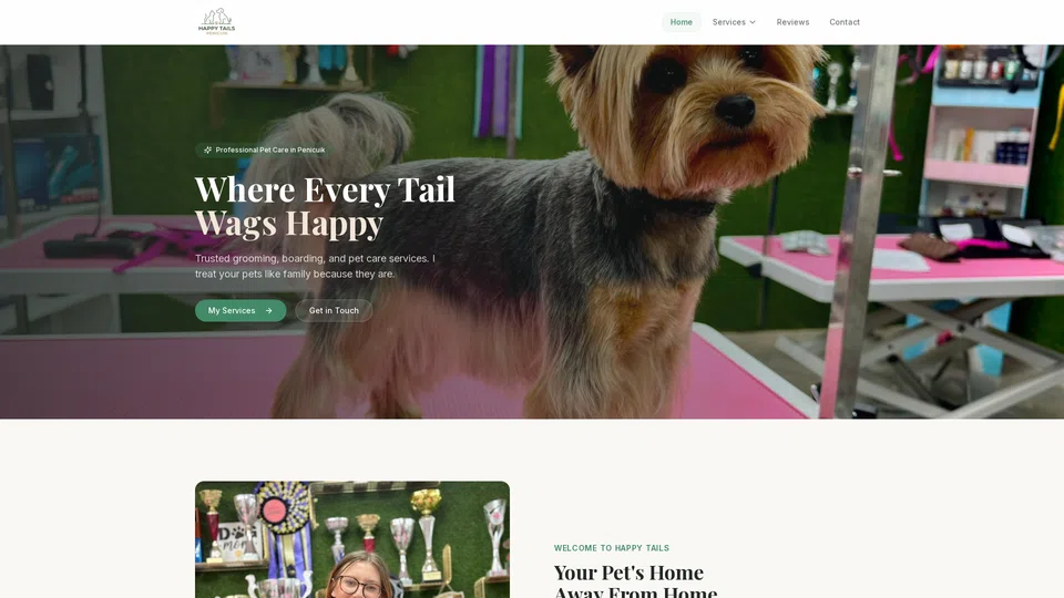 Homepage snapshot at launch