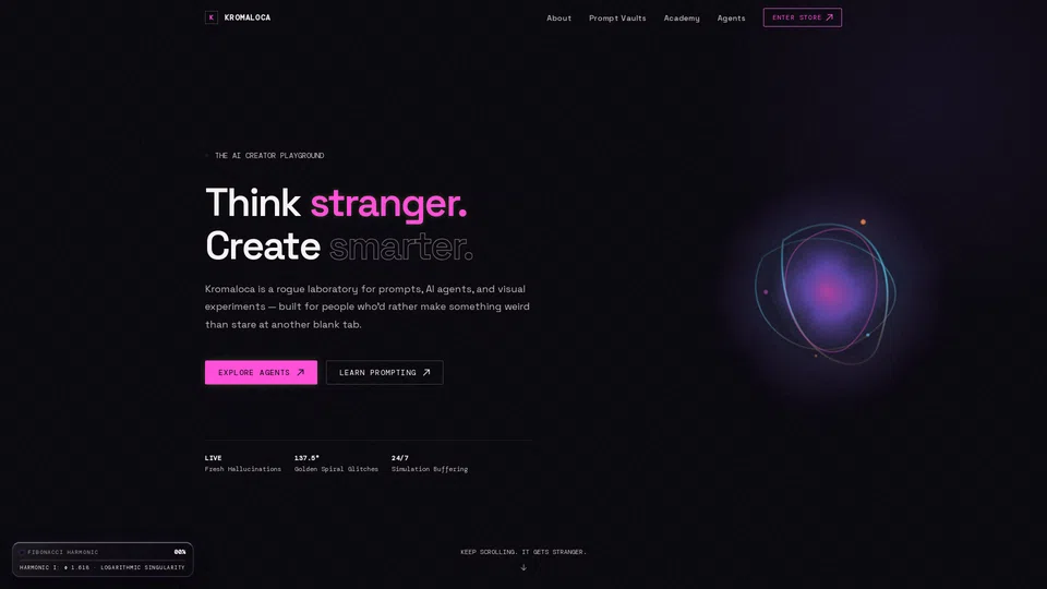 Homepage snapshot at launch
