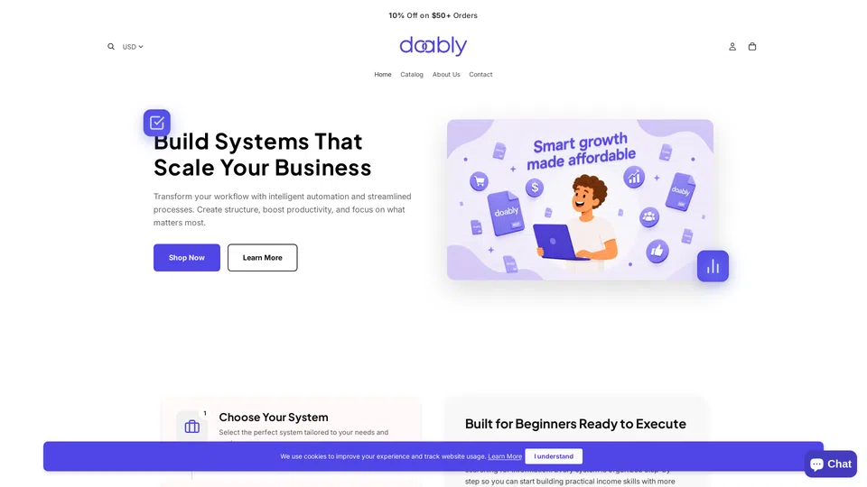 Homepage snapshot at launch