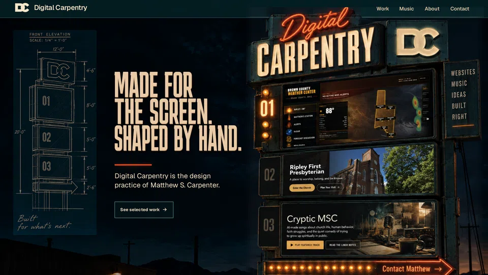 Homepage snapshot at launch