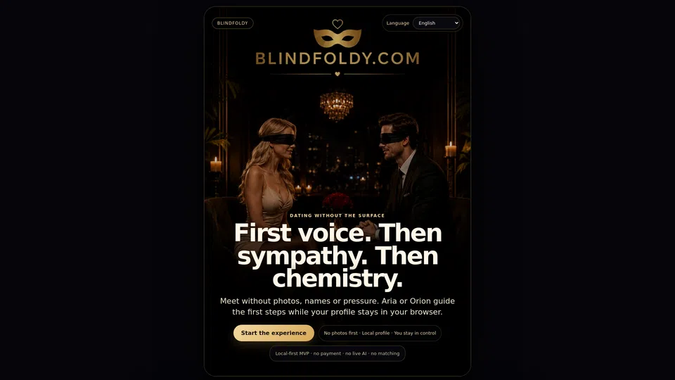 Homepage snapshot at launch