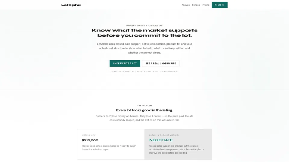 Homepage snapshot at launch