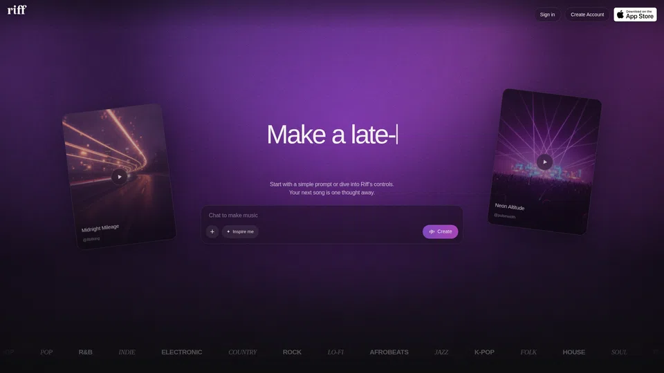 Homepage snapshot at launch