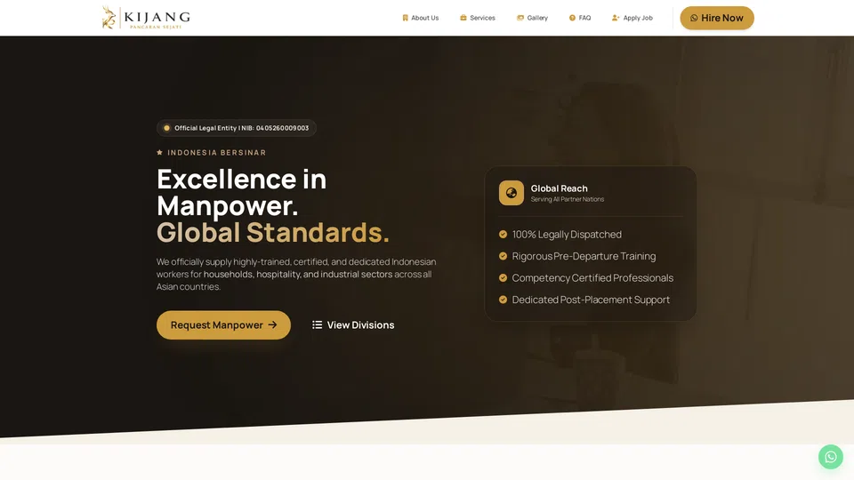 Homepage snapshot at launch