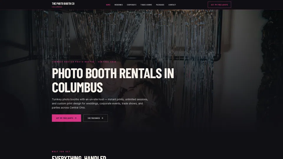 Homepage snapshot at launch