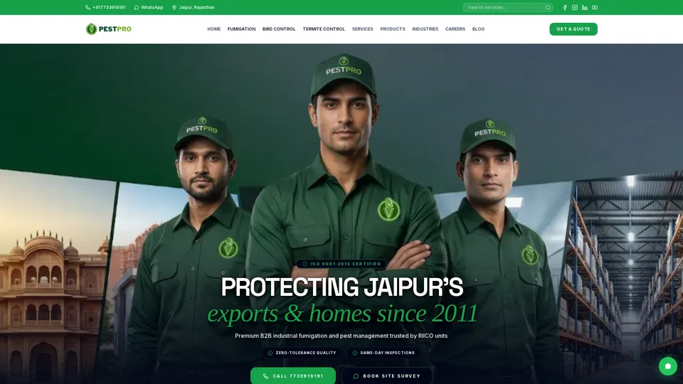 Homepage snapshot at launch