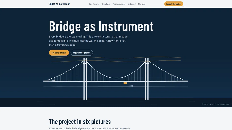 Homepage snapshot at launch