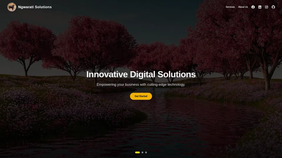 Homepage snapshot at launch