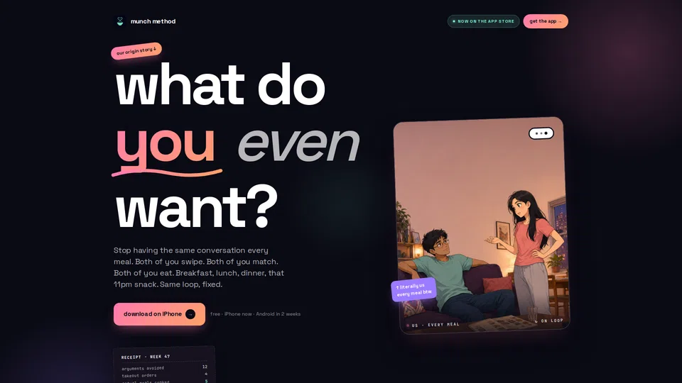 Homepage snapshot at launch