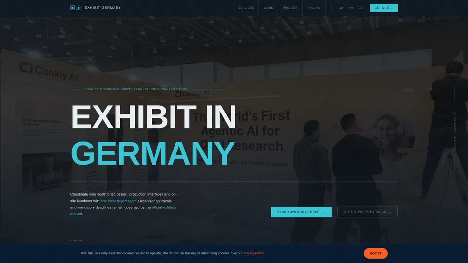 Homepage snapshot at launch