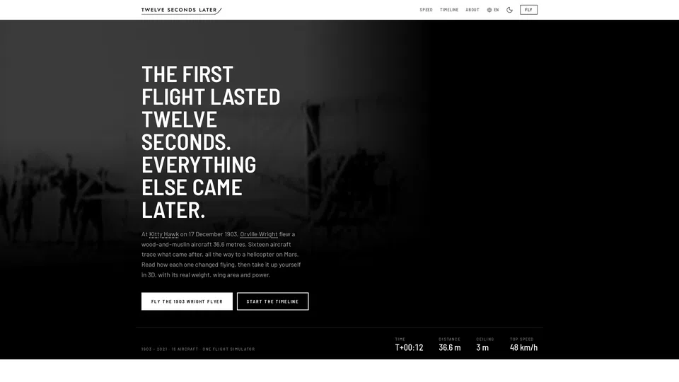 Homepage snapshot at launch