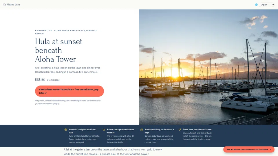 Homepage snapshot at launch