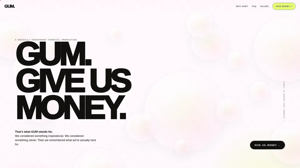 Homepage snapshot at launch