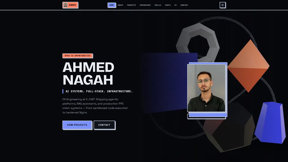 Homepage snapshot at launch