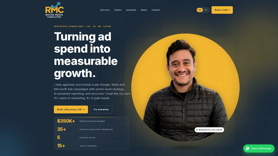 Homepage snapshot at launch