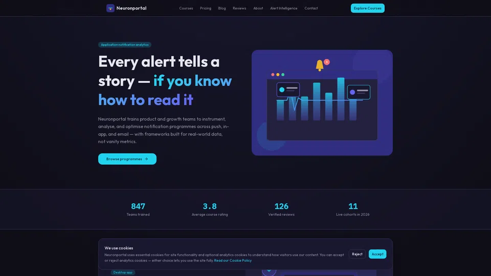 Homepage snapshot at launch