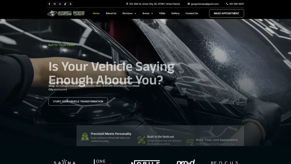 Homepage snapshot at launch