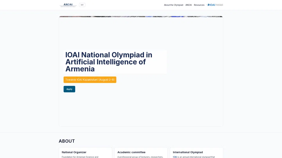 Homepage snapshot at launch