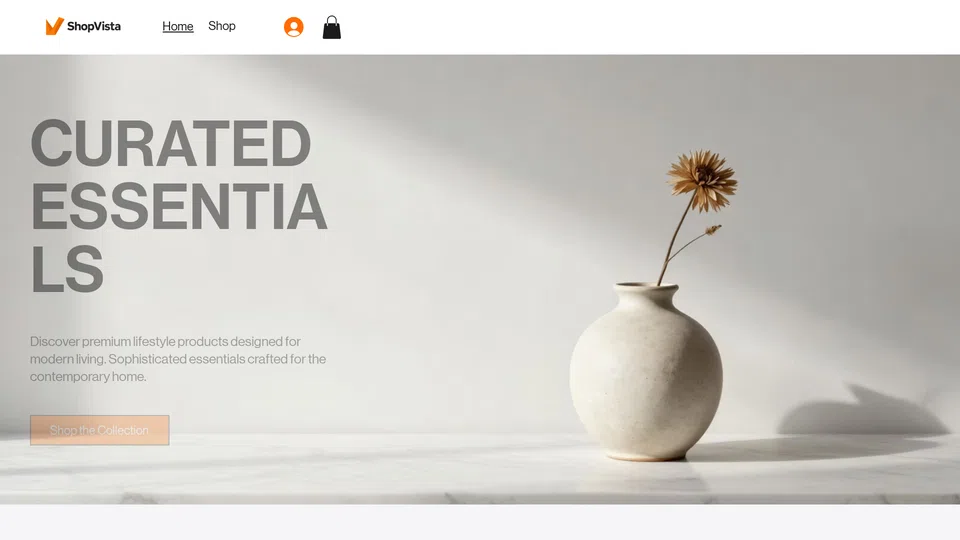 Homepage snapshot at launch