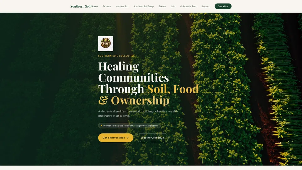 Homepage snapshot at launch